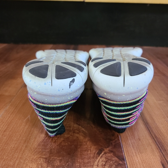 NIKE FreeRn Motion 2016 FLYKNIT Neon Rainbow Slip On Lace Up Womens Shoes Size 6 - Picture 14 of 15